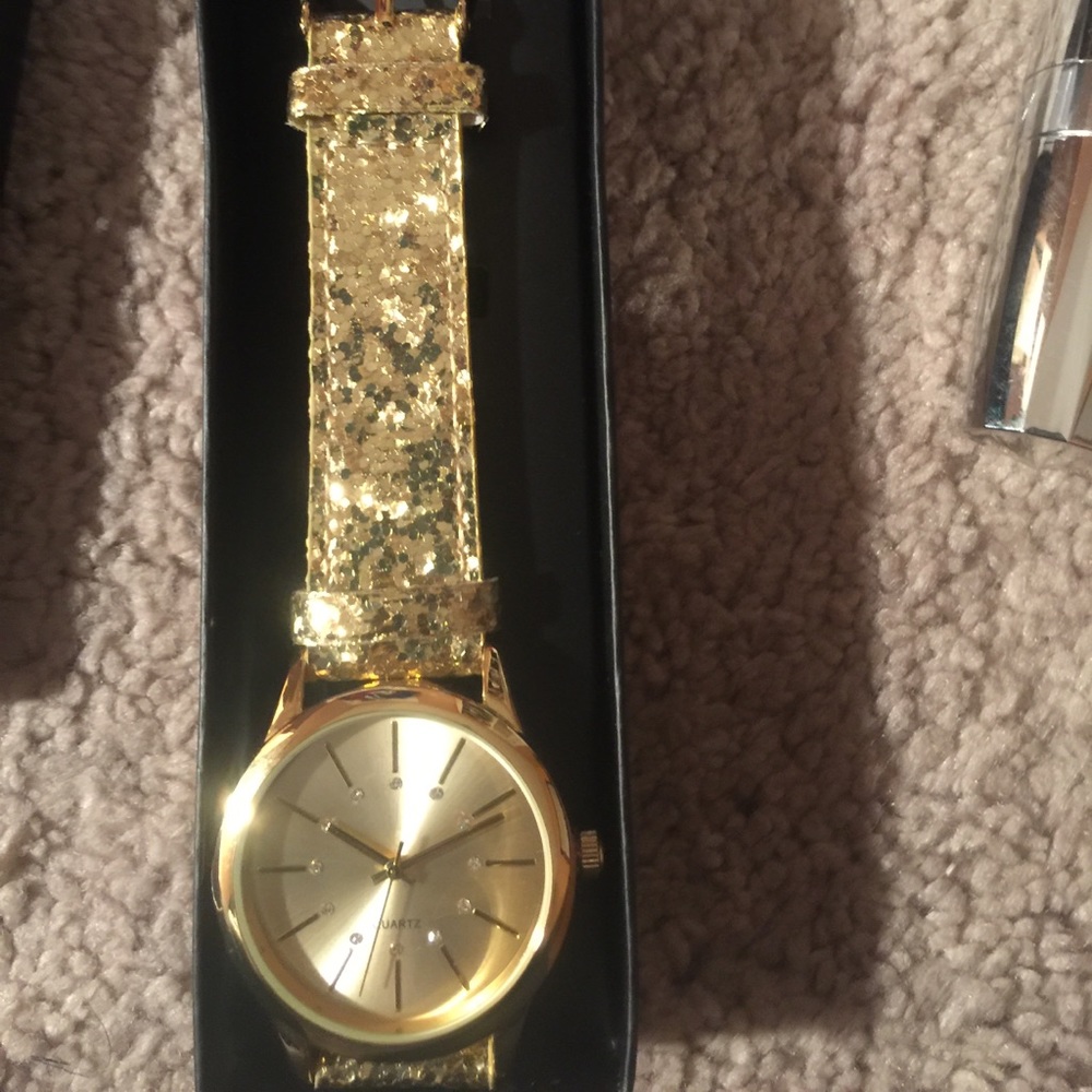 Glitter sparkle strap watch